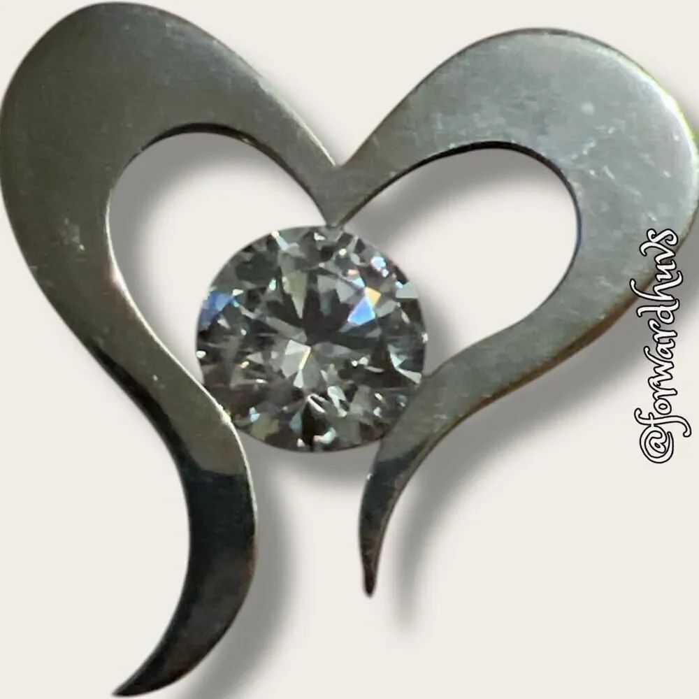 Bundle Sale 3 for $15 | Heart Shaped Pendant with Rhinestone